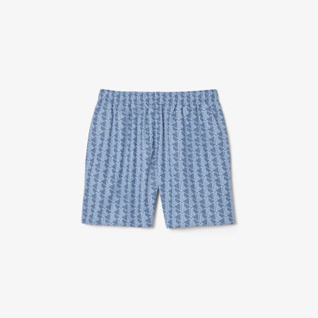 Maillot de bain mi-long imprimé monogramme