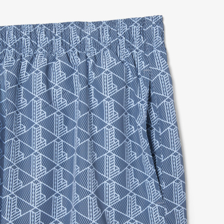 Maillot de bain mi-long imprimé monogramme