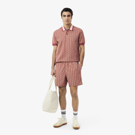 Maillot de bain mi-long imprimé monogramme