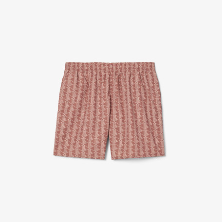 Maillot de bain mi-long imprimé monogramme