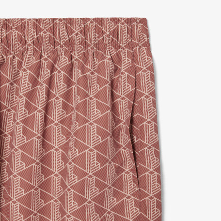Maillot de bain mi-long imprimé monogramme