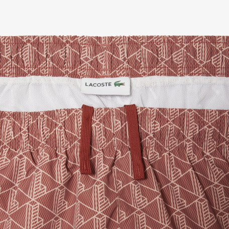 Maillot de bain mi-long imprimé monogramme