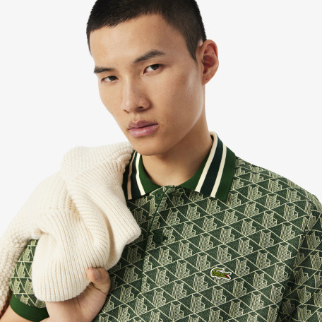 Polo classic fit jacquard monogramme