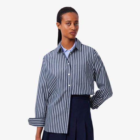 Chemise oversize en popeline de coton