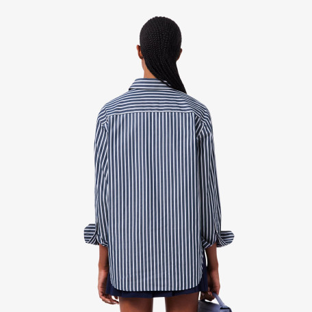 Chemise oversize en popeline de coton