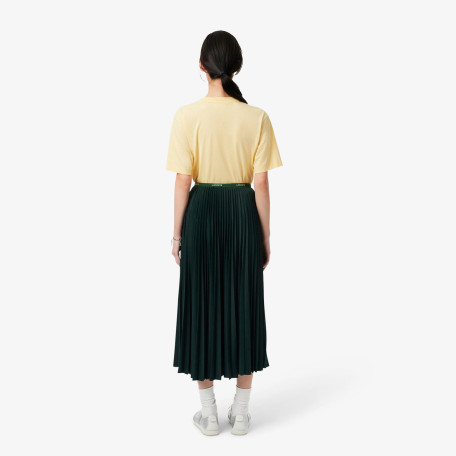 Jupe longue plissée taille élastiquée