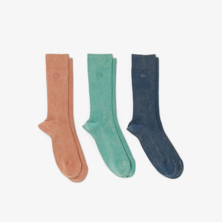 Lot de 3 chaussettes coton côtelé