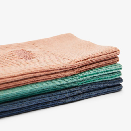 Lot de 3 chaussettes coton côtelé