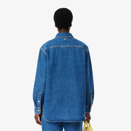 Veste surchemise denim oversize