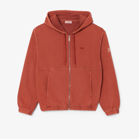 Sweatshirt oversize zippé effet délavé
