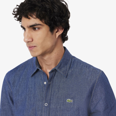 Chemise regular fit denim léger