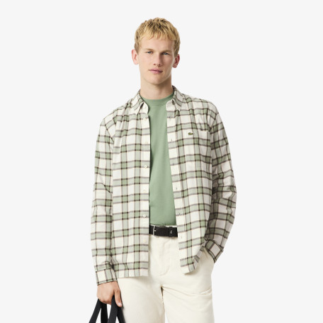 Chemise regular fit flanelle à carreaux
