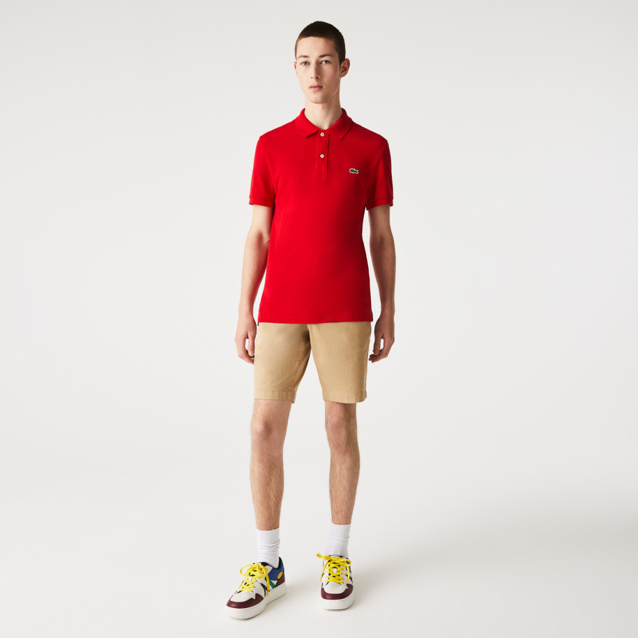 Polo Lacoste slim fit en petit pique uni Polos Lacoste