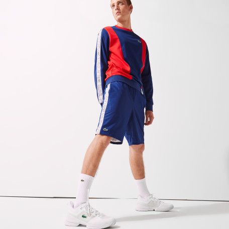 Short Lacoste SPORT doublé avec bandes latérales siglées