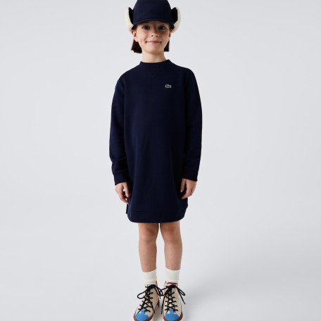 Robe fille Lacoste avec dos plissé en molleton de coton