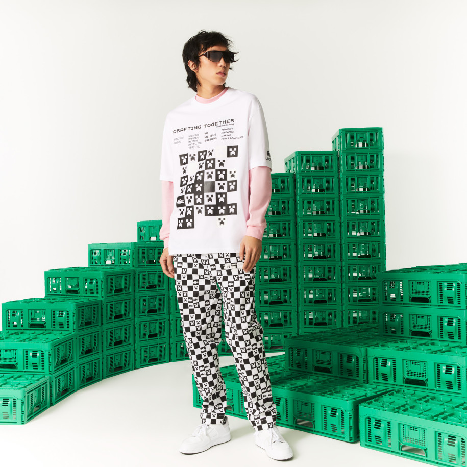 T-shirt loose fit Lacoste L!VE x Minecraft en coton biologique