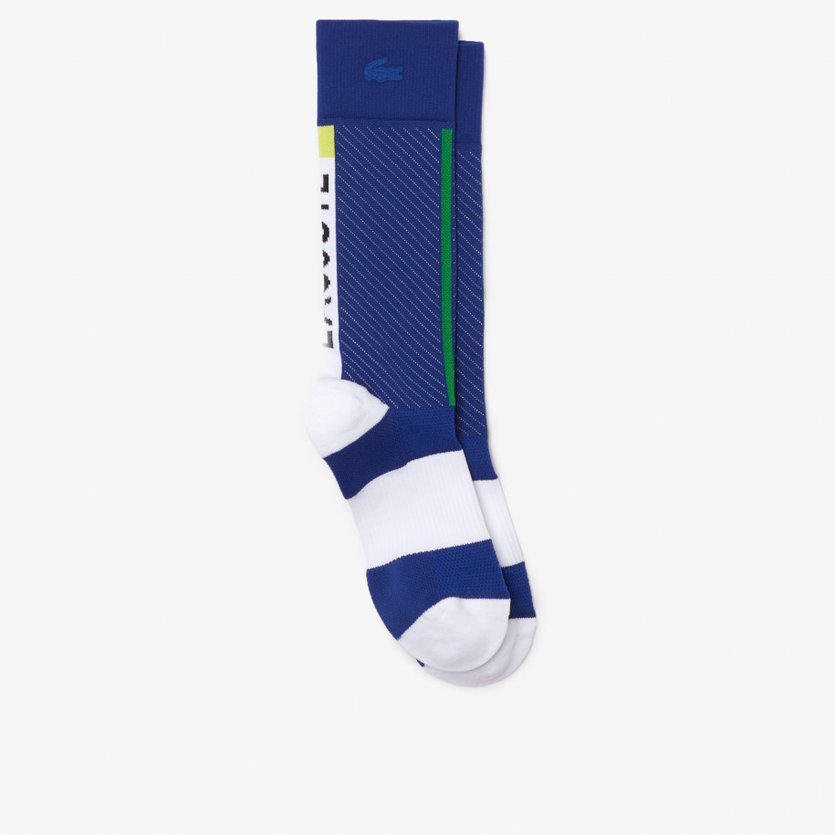 Chaussettes longues homme Lacoste SPORT Active color block bleu marine