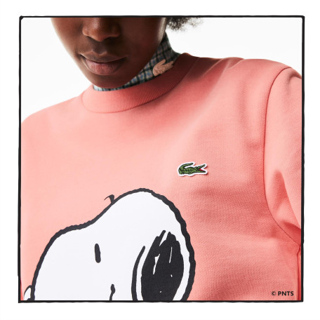 Sweatshirt unisexe Lacoste x Peanuts à col rond en coton biologique