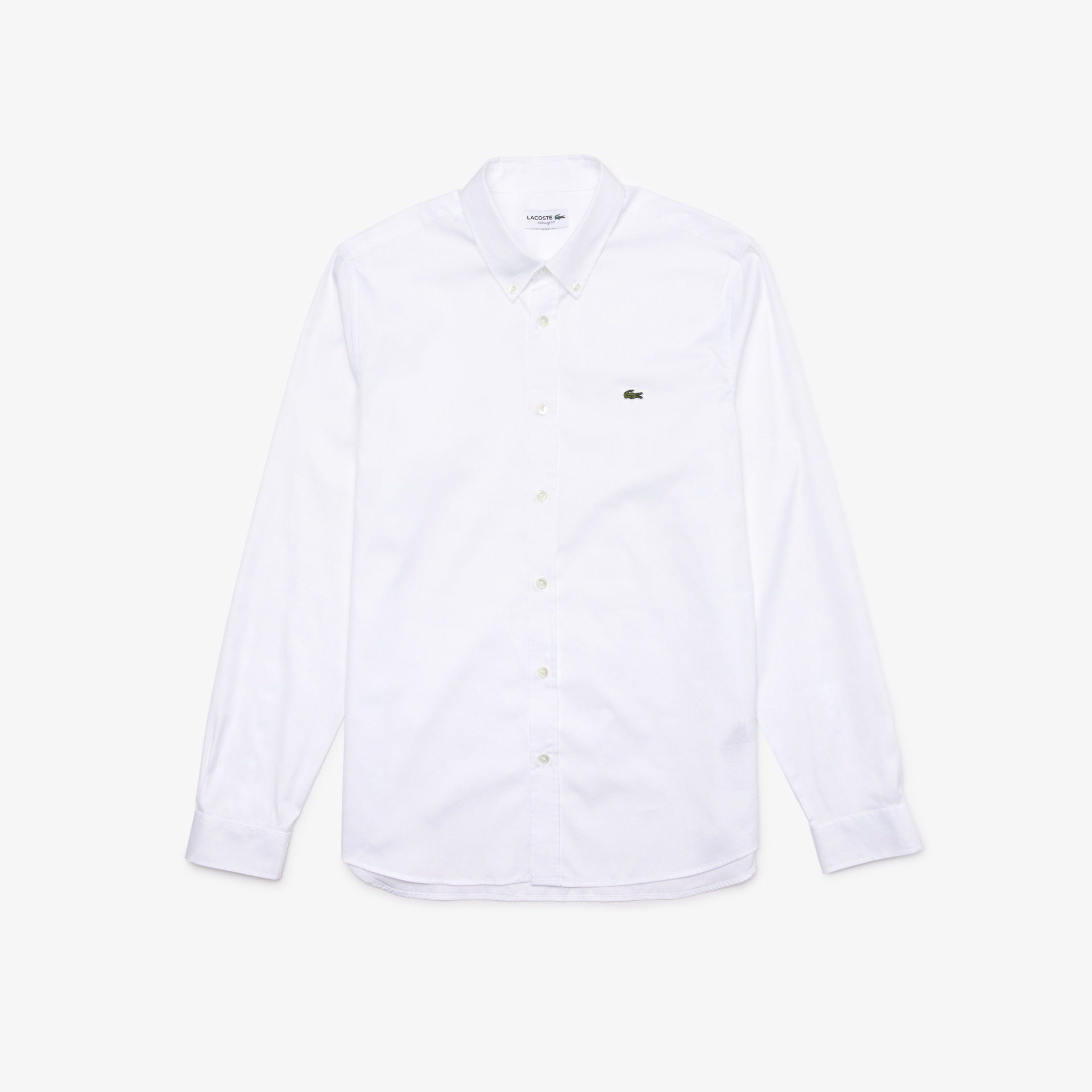 Chemise regular fit en coton premium uni