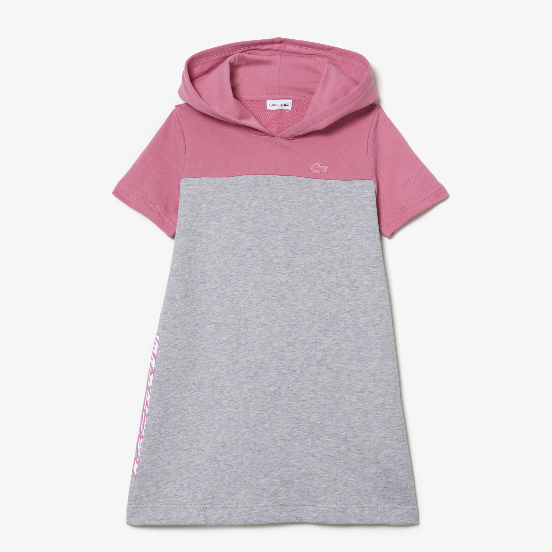 Robe color-block à capuche fille Lacoste en coton biologique