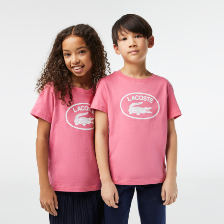 T-shirt enfant avec marquage contrasté Lacoste en jersey de coton