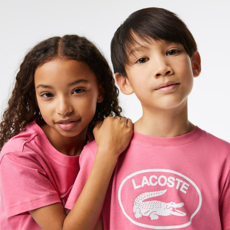 T-shirt enfant avec marquage contrasté Lacoste en jersey de coton