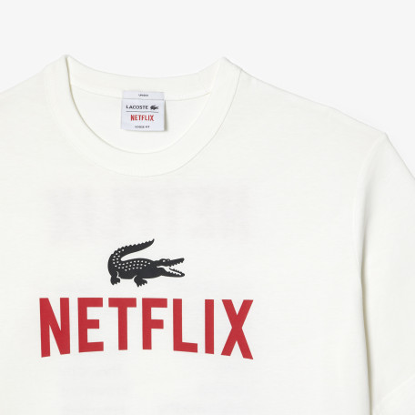 T-shirt unisexe Lacoste x Netflix loose fit en coton biologique