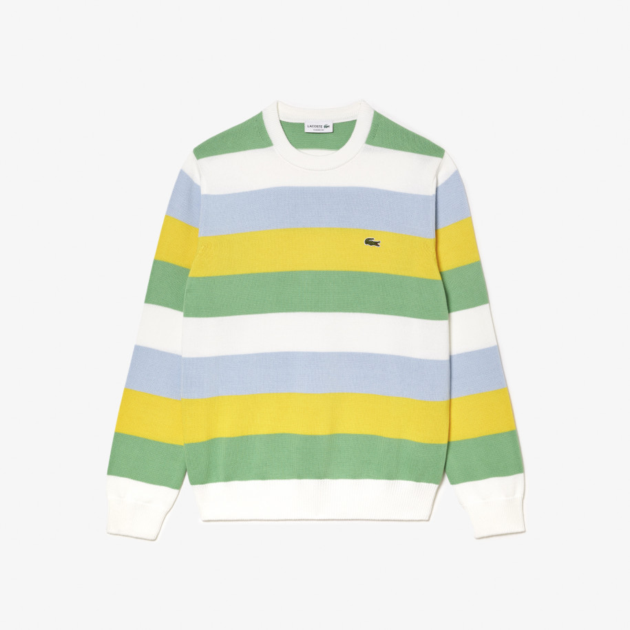 Pull rayé lacoste homme sale