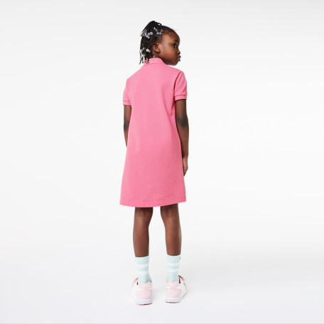 Robe polo Fille en piqué de coton uni