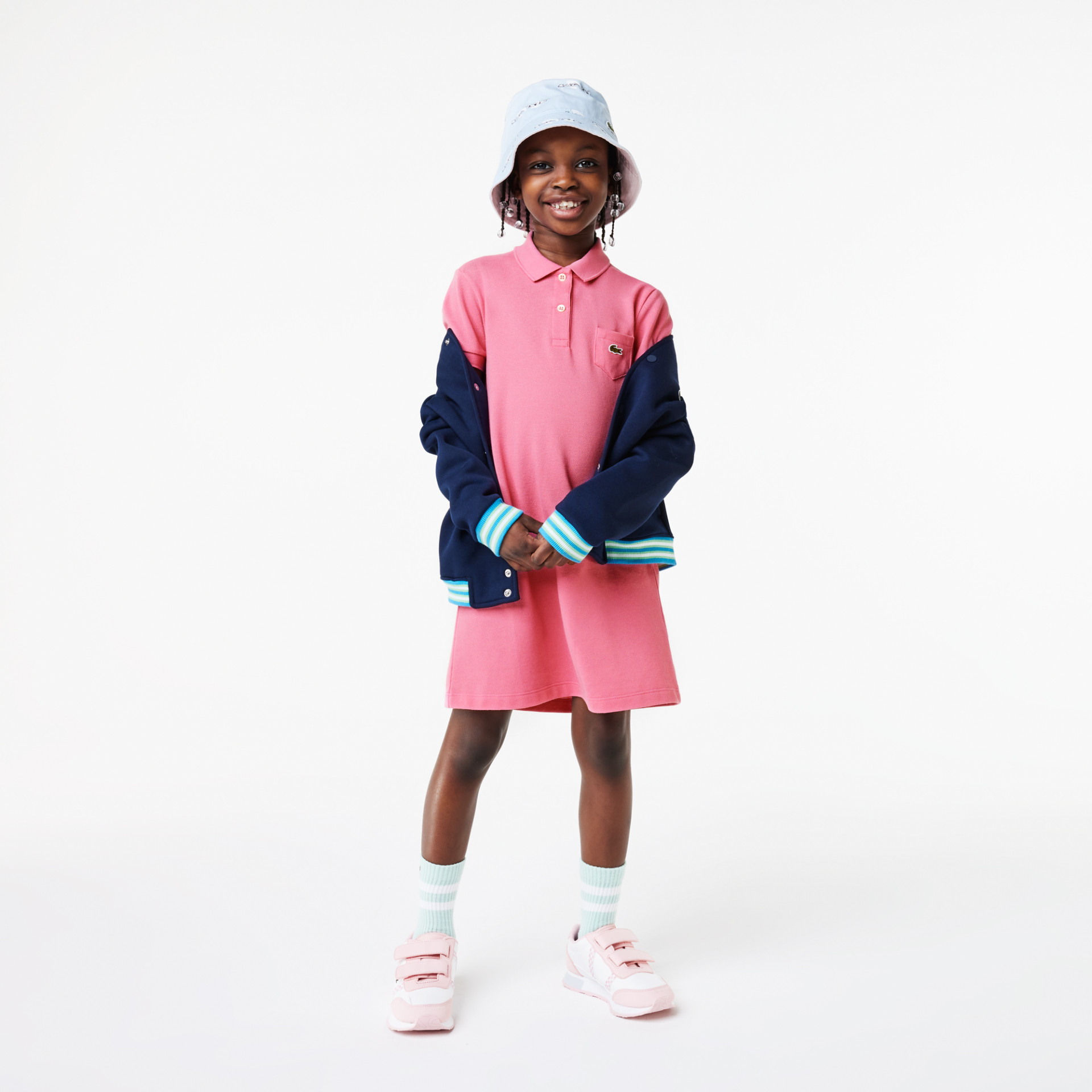 Robe polo Fille en piqué de coton uni