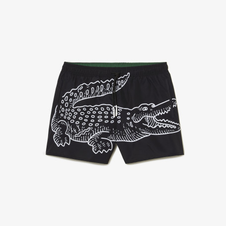 Short garçon tennis lacoste sport avec bande imprimée outlet crocodiles