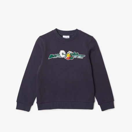 Sweatshirt enfant Lacoste en molleton coton biologique