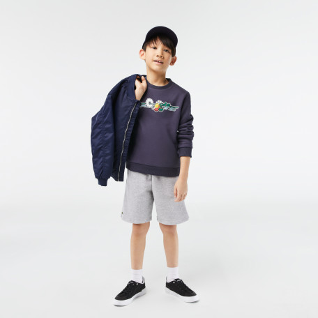 Sweatshirt enfant Lacoste en molleton coton biologique