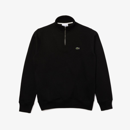 Sweatshirt zippé interlock col montant