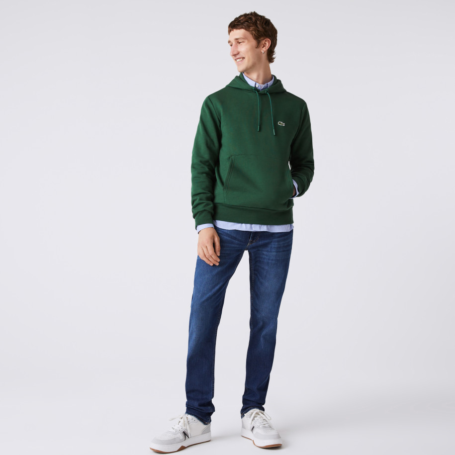 Sweatshirt à capuche homme Lacoste en coton biologique