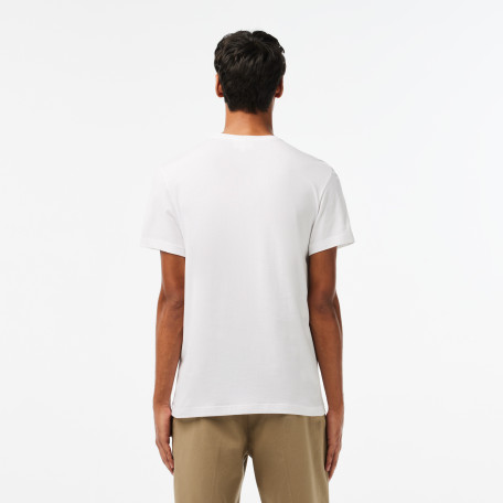 T-shirt à col rond en coton uni