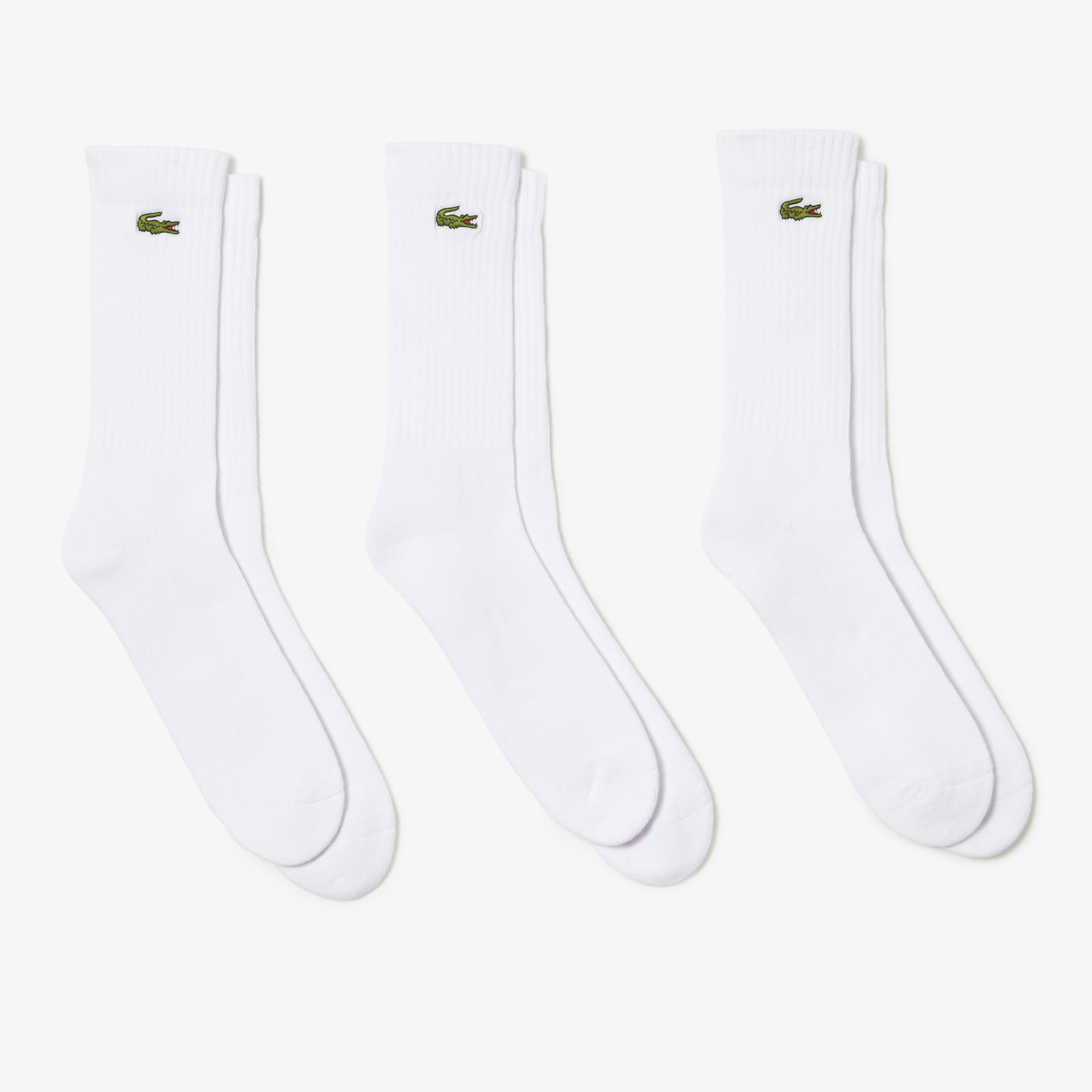 Lot de 3 paires de chaussettes montantes Lacoste SPORT unies