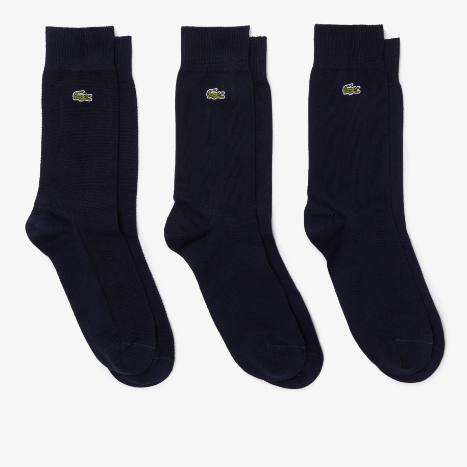 Lot de 3 paires de chaussettes montantes unisexes en coton biologique