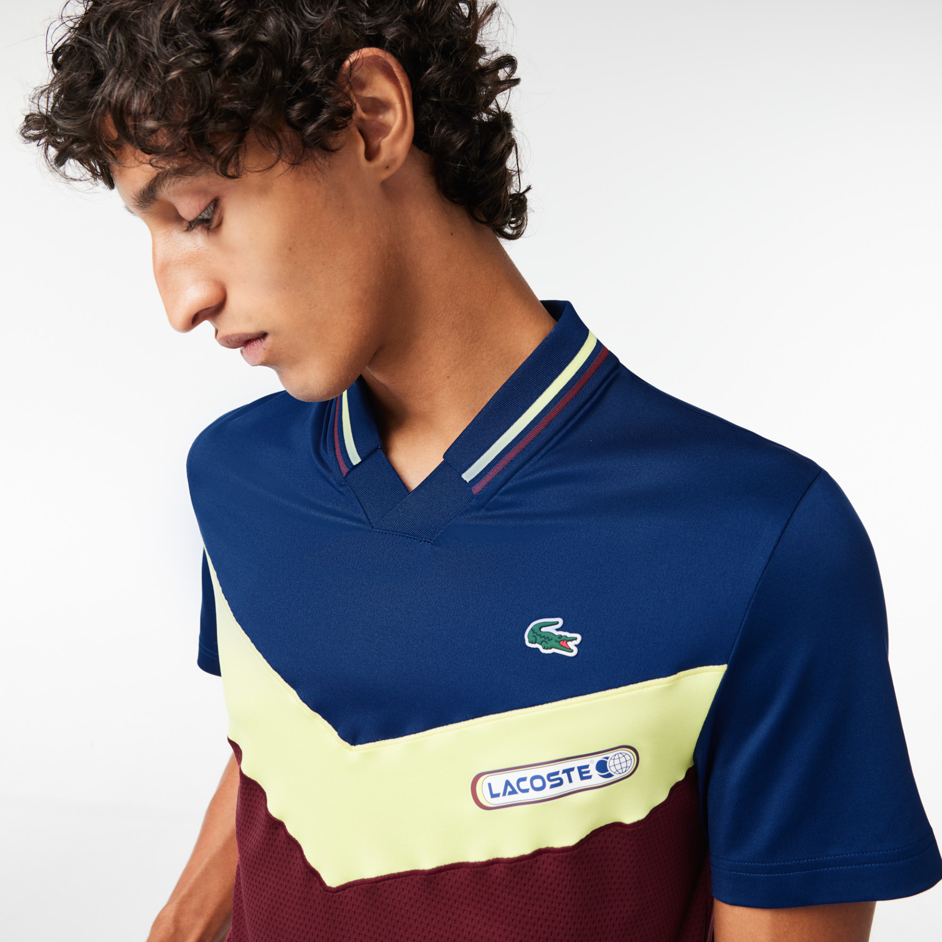 Polo Lacoste Tennis slim fit effet sans couture