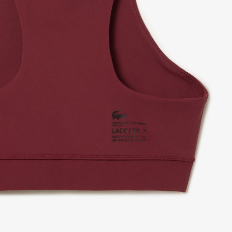 Brassière femme Lacoste quick-dry en polyamide recyclé stretch