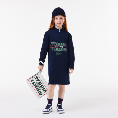 Robe sweatshirt imprimé Tennis en coton