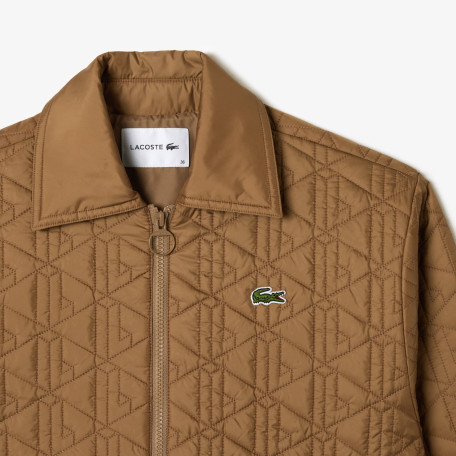 Veste courte zippée paddée motif monogramme