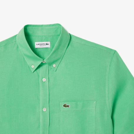 Chemise à manches courtes homme Lacoste en lin