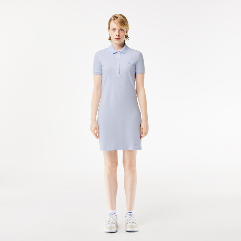 Robe polo en piqué de coton stretch