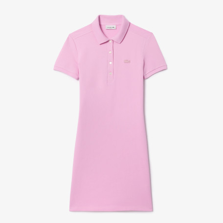 Robe polo en piqué de coton stretch