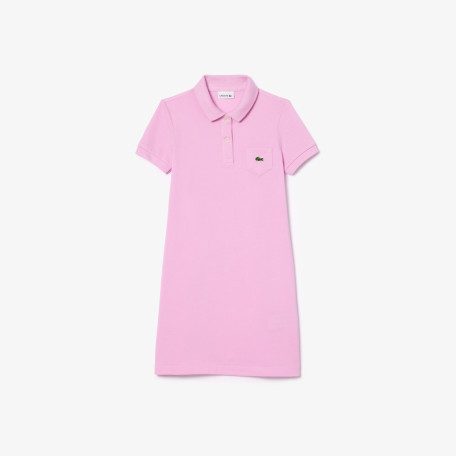 Robe polo Fille en piqué de coton uni