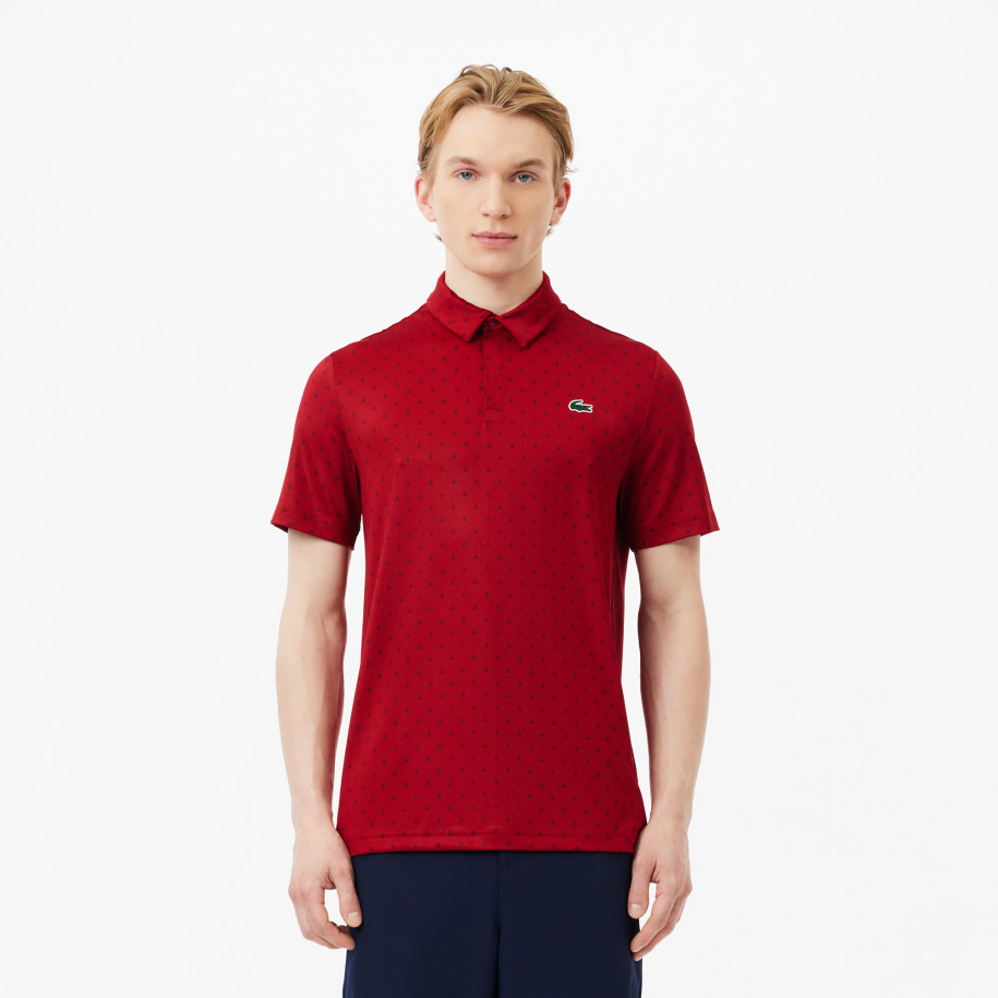 Polo imprimé homme Lacoste Golf en polyester recyclé